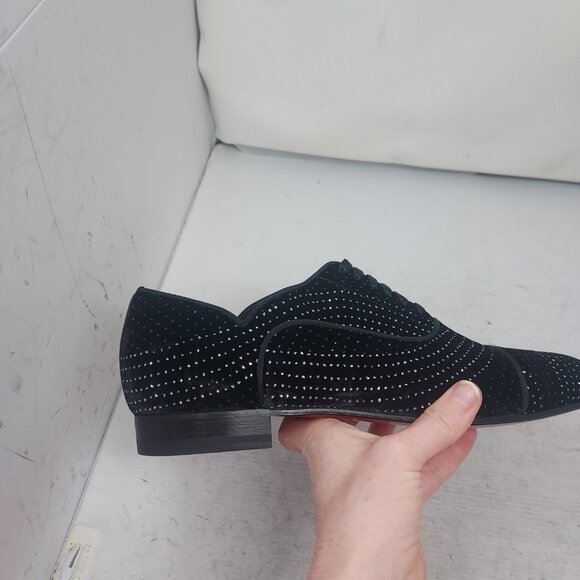 Christian Louboutin MENS Black Greggyrocks Sparkle Velvet Oxford Shoe main image 8